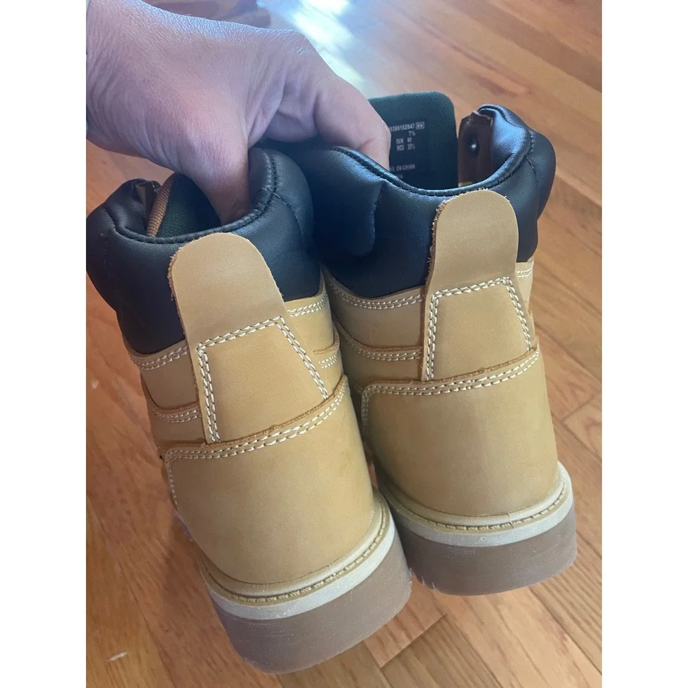 Brahma Defender Mens Work Boots Wheat Leather Waterproof Insulated 7.5 XW NEW